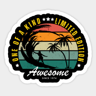 One Of a Kind Awesome Vintage July 1974 50th Birthday Sticker